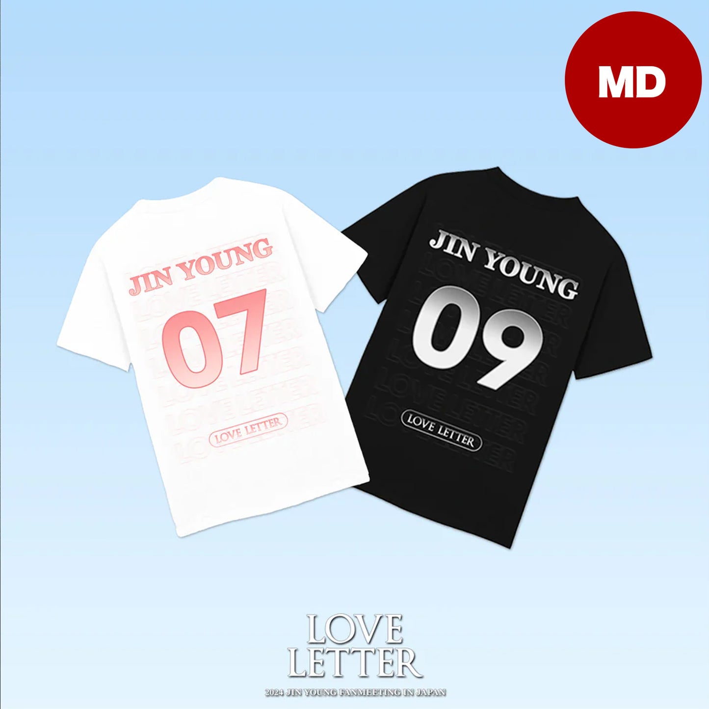 【회장 수령 한정】ㅤㅤJIN YOUNG _ T셔츠(백/흑) 