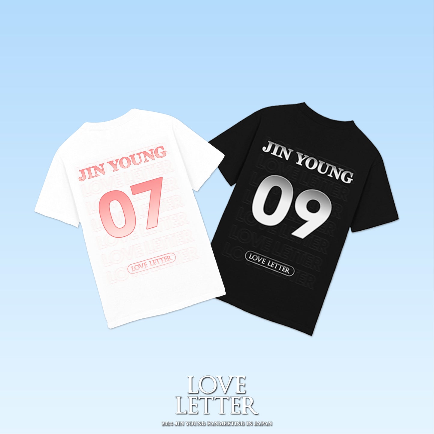 【회장 수령 한정】ㅤㅤJIN YOUNG _ T셔츠(백/흑) 